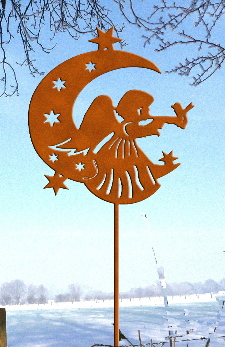 Gartenstecker "Engel Mond"