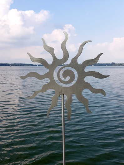 Edelstahl Gartenstecker " Sonne"