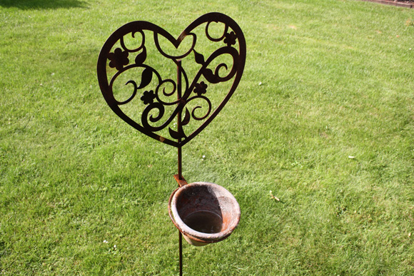 Gartenstecker Herzchen groß 