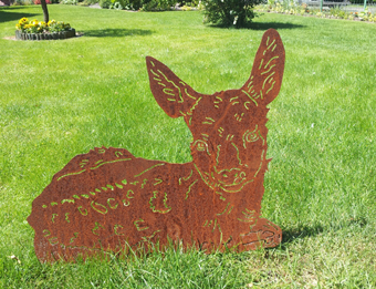 Gartendekoration Rehkitz Tosca Tierskulptur