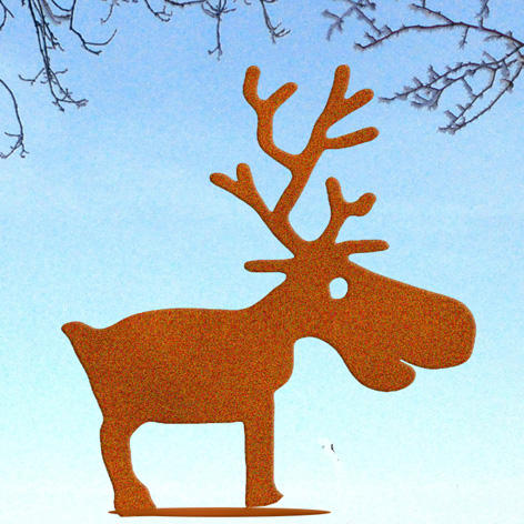 Weihnachtsdeko Rentier Rudolf auf Platte