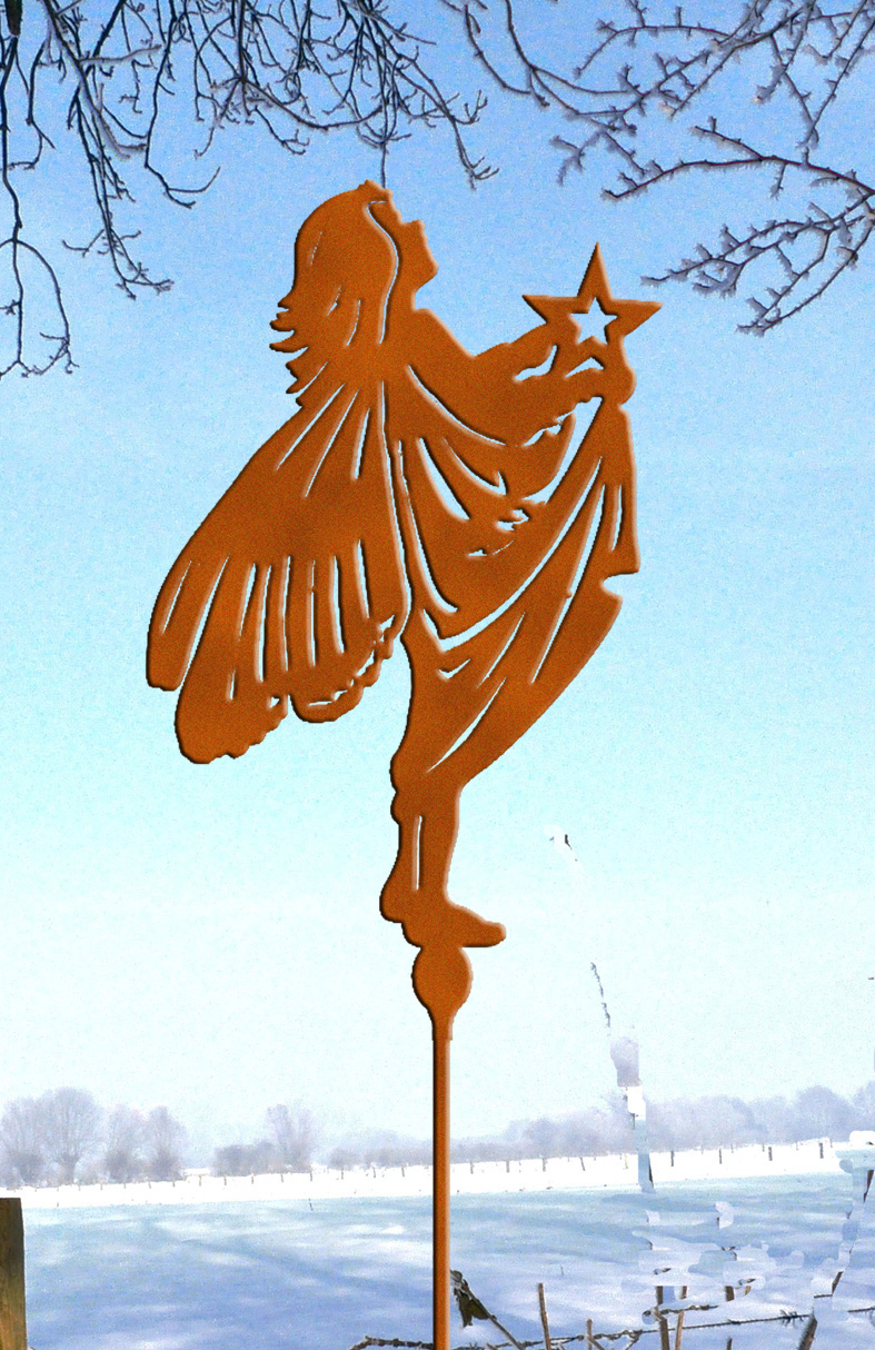 Weihnachtsdeko  Gartenstecker Sternchenengel