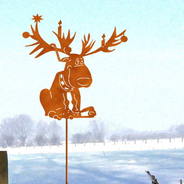 Weihnachtsdeko Blumentopfstecker " High Rudolf"